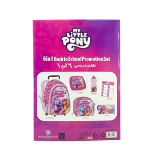 ست 6 در 1 کوله پشتی چرخدار 40 سانتی Bridlew Dstock مدل Rainbow Max - Backpack - Trolly Bag - Promotion Items 6 in 1 - Bridlew Dstock _کیف مدرسه